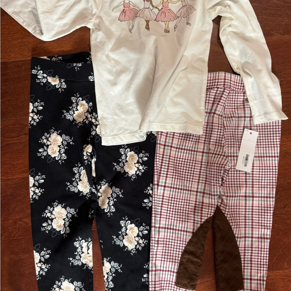 Janie and Jack Cream, Black, and Red Kids Matching Set